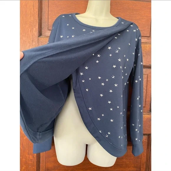 Motherhood Maternity Tulip Pull Over Nursing Sweatshirt S - Picture 3 of 8